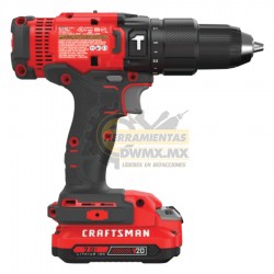 Taladro Percutor Inalámbrico 1/2'' 20V CRAFTSMAN CMCD711C2 